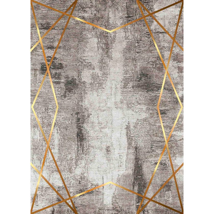 Conceptum Alfombra Hmnt452 Crema, Moca y Oro 100 x 150 cm